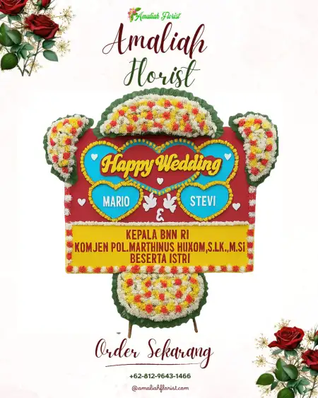 Papan Bunga Pernikahan Berngam